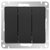 Выключатель 3 кл с/п Антрацит Glossa GSL000731 (20/160) купить в каталоге интернет магазина СМИТ с доставкой по Улан-Удэ