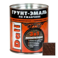 Эмаль Грунт молотковая DALI шоколадная, 2л (3)