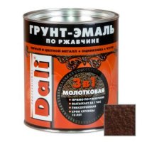 Эмаль Грунт молотковая DALI шоколадная, 2л (3)