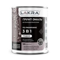 Эмаль Грунт 3 в 1 Лакра голубая 0,8кг (10)