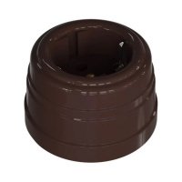Розетка РЕТРО УСАДЬБА 2-х полюсная с з/к коричневая (GE30301-04)