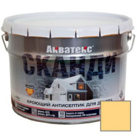 Антисептик кроющий акрил п/мат Акватекс СКАНДИ карамель 9л 