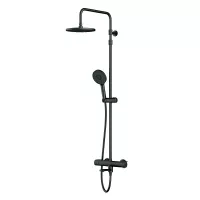 Душевая система AM.PM X-Joy F0785A522,см-ль д/ванны/душа с ТМС, душ.штанга,верхний душ 220мм, ручн душ, ЧЕРН.