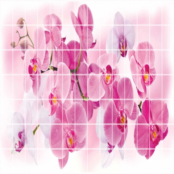 Панели пластик NEW СПК ФП1652 ДЕКОР Орхидея волна 0,25*2,7м*8мм (комп 2 шт)