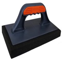 Терка губчатая 140х280 2-х комп.ручка, черный поролон (670-006)