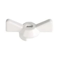 Ручка бабочка усиленная, для крана, 1/2"-3/4", БЕЛАЯ, MasterProf (упак.) (131429)