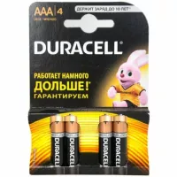 Элемент питания Duracell LR03/286 BL4 (ААА мизинчиковый)