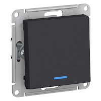 Выключатель 1 кл с/п с подсв Карбон AtlasDesign ATN001013