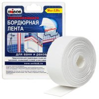 Лента-бордюр 38мм*3.35 м UNIBOB белая (24шт/уп)
