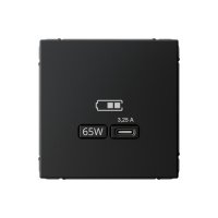 Розетка USB тип-C 65W КАРБОН ArtGallery высокоскоростная зарядка (GAL001027)