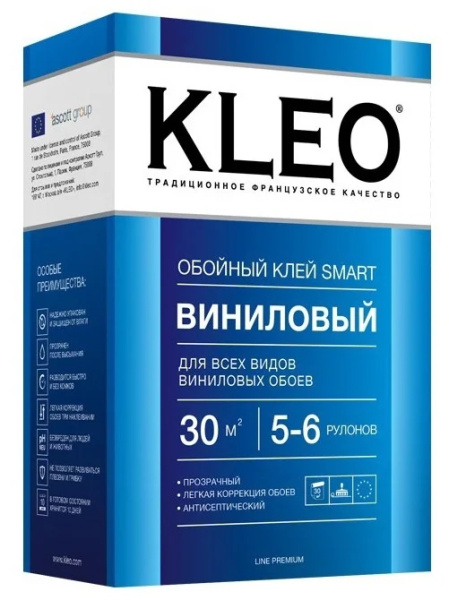 Клей обойный KLEO SMART Виниловый 5-6 рулонов 150г.(20)