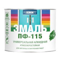 Эмаль ПФ-115  PROREMONTT 2,7 кг ярко-зеленая (3) купить в каталоге интернет магазина СМИТ с доставкой по Улан-Удэ