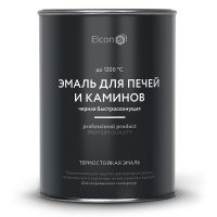 Эмаль термостойкая для печей Elcon Max Therm черная 1200С, 0,8кг (12)