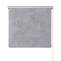 Рулонная штора 55*160 Блэкаут Флора Темно-серый (4690440391071)