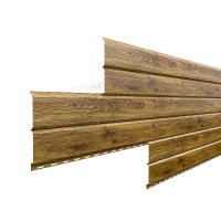 Сайдинг металл. "LбрусXL-Plus" 0.36*3м ECOSTEEL T-12 Дуб текстур. (0,45мм)