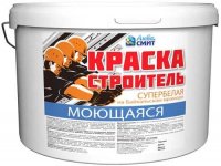 Краска в/д Моющаяся АКВА СМИТ СТРОИТЕЛЬ 14кг