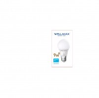 Лампа светодиодная  шар A60 9W Е27 нейтральный белый свет WELLMAX 4К купить в каталоге интернет магазина СМИТ с доставкой по Улан-Удэ