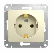 Розетка 1гн с/п с з/к Крем Glossa GSL000243 (20/160) купить в каталоге интернет магазина СМИТ с доставкой по Улан-Удэ