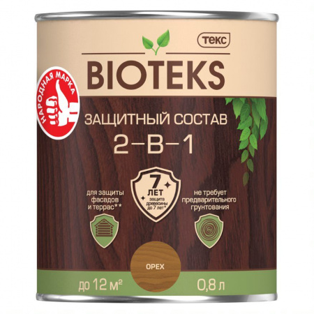 Антисептик лессирующий алкидный BIOTEKS орех 0,8л купить в каталоге интернет магазина СМИТ с доставкой по Улан-Удэ